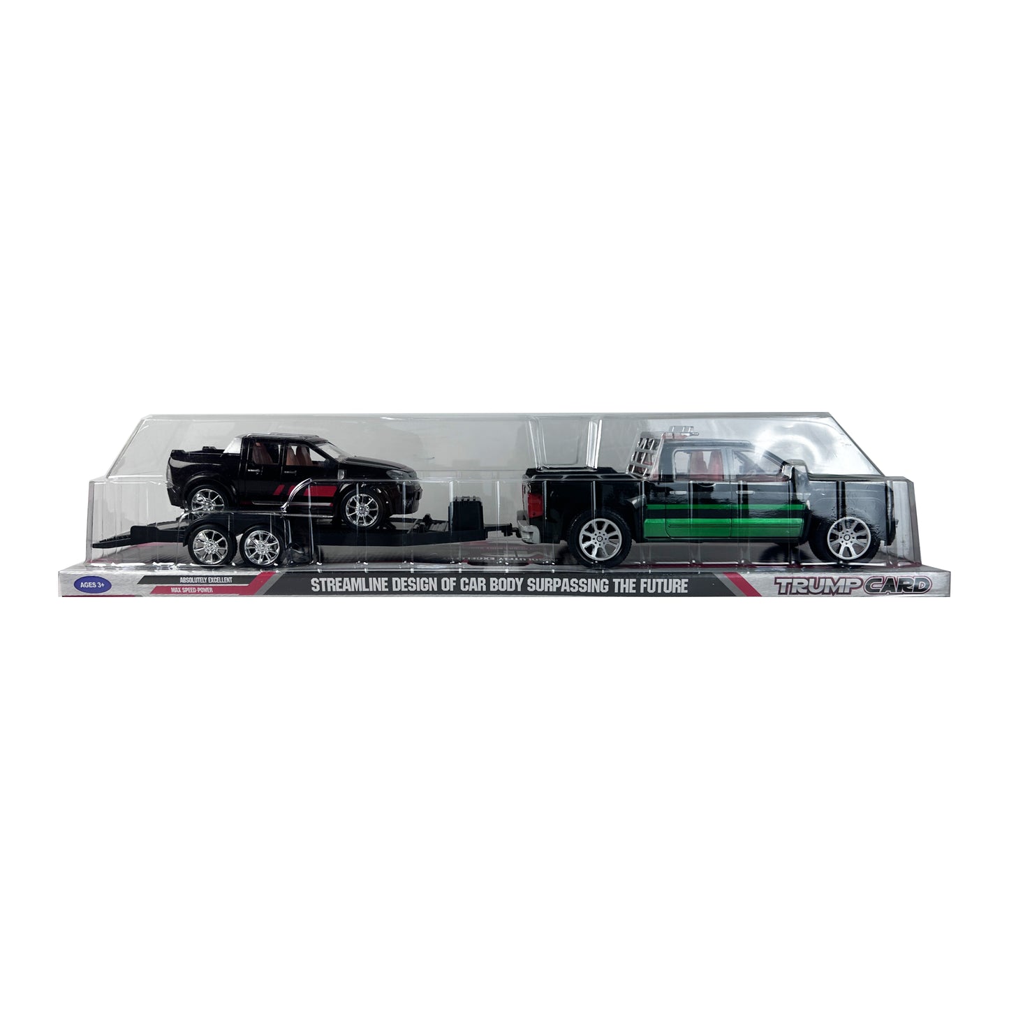 Pickup Truck With Tow Truck Semi-Trailer Off-Road Car Set