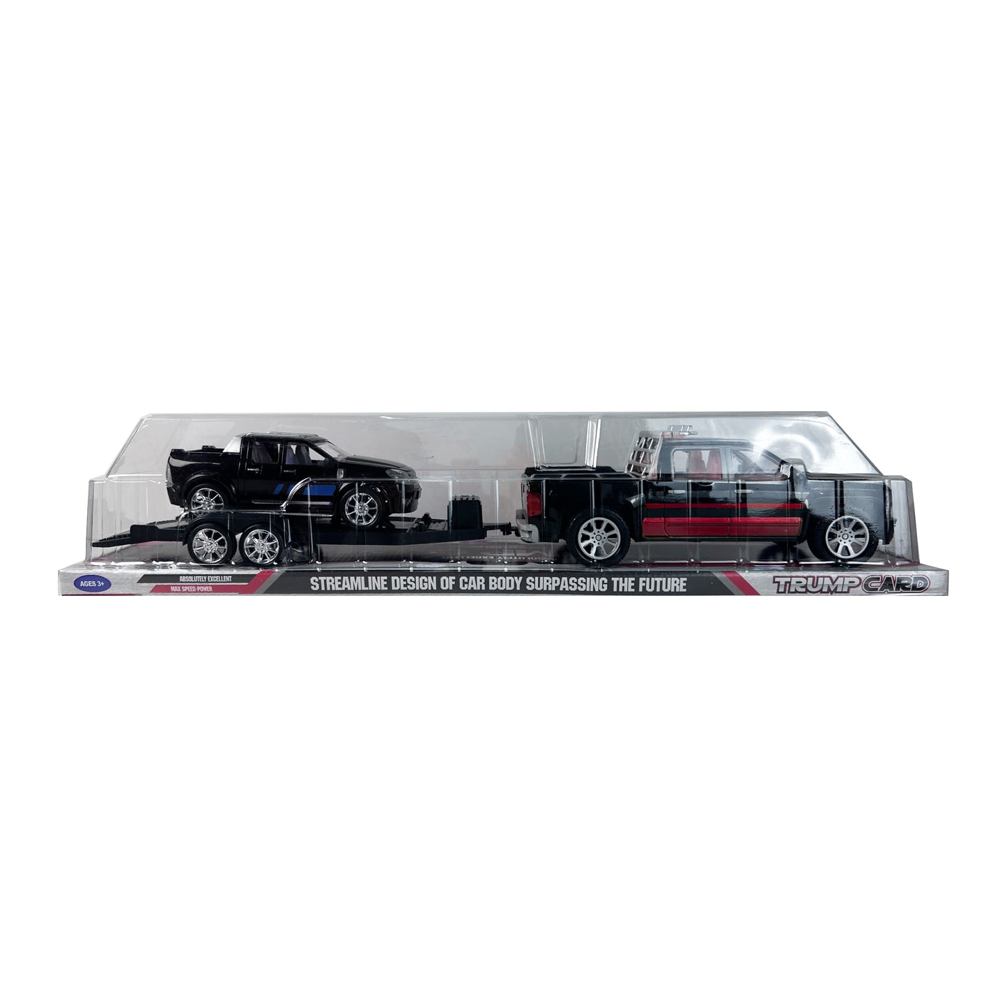 Pickup Truck With Tow Truck Semi-Trailer Off-Road Car Set