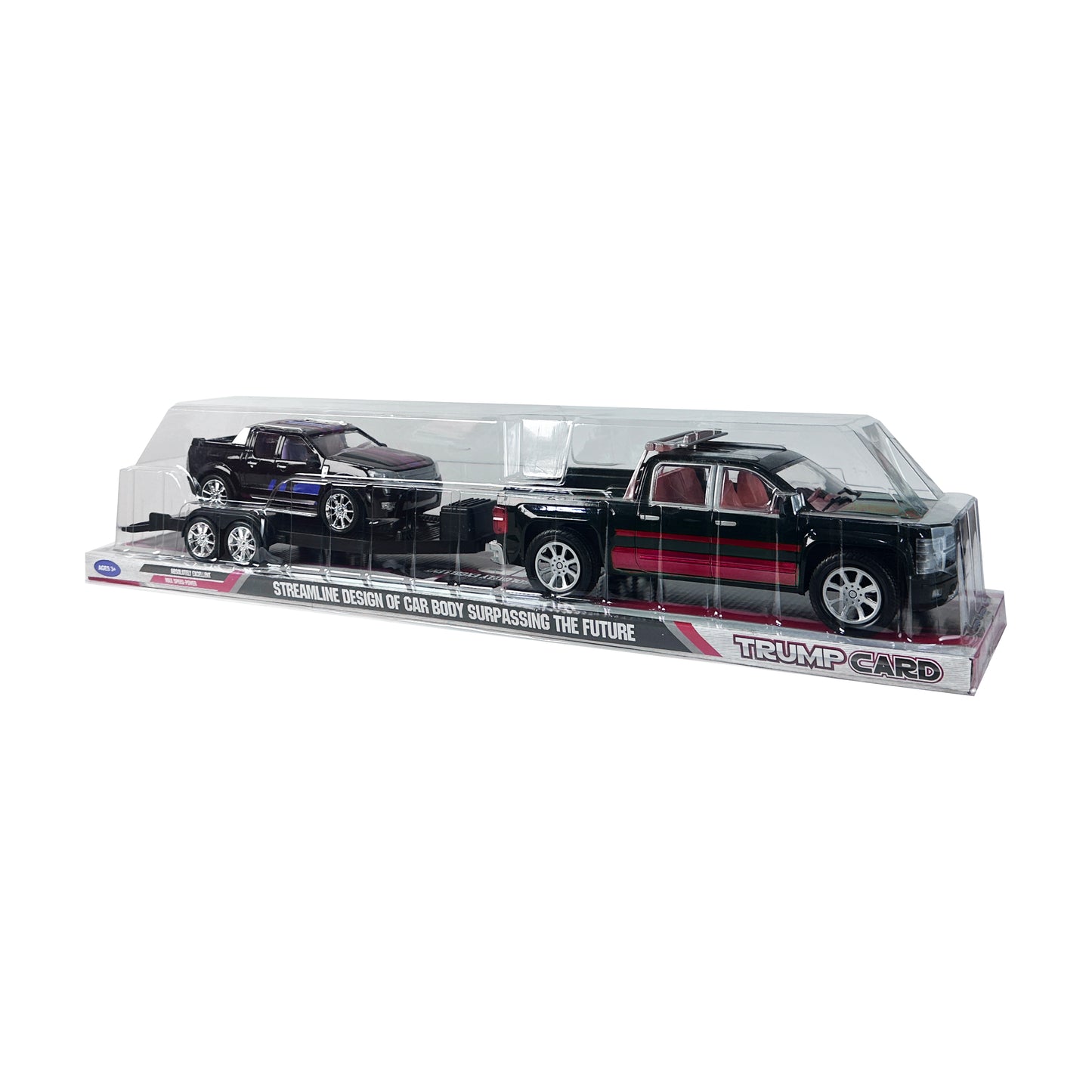 Pickup Truck With Tow Truck Semi-Trailer Off-Road Car Set