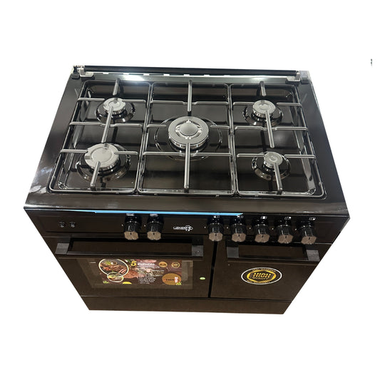 General Naf gas cooker 5 burners 2 Doors - Black