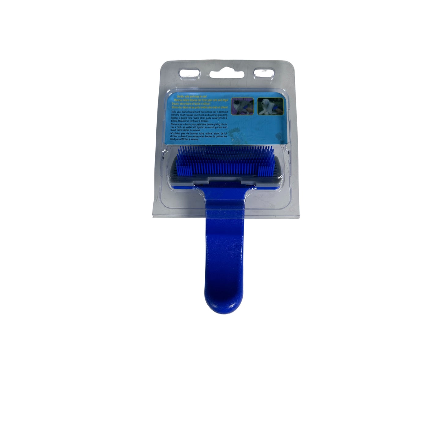 Blue pet brush - 15cm