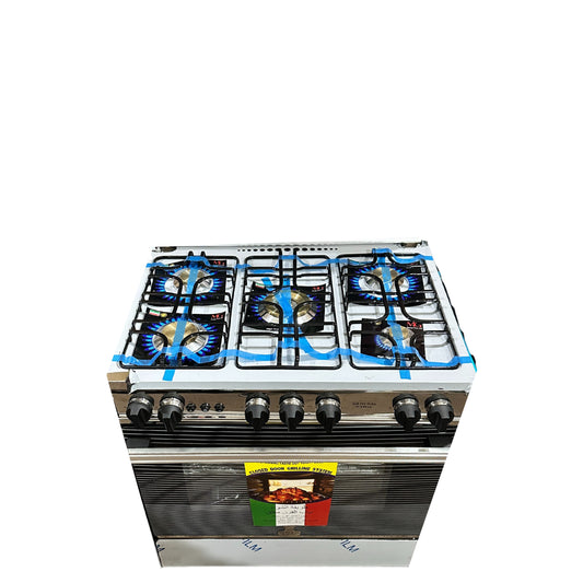 General King gas cooker 5 burners 1 Door - Silver