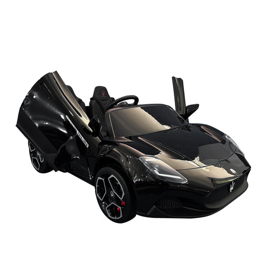 black maserati electric vehicle 2 seats