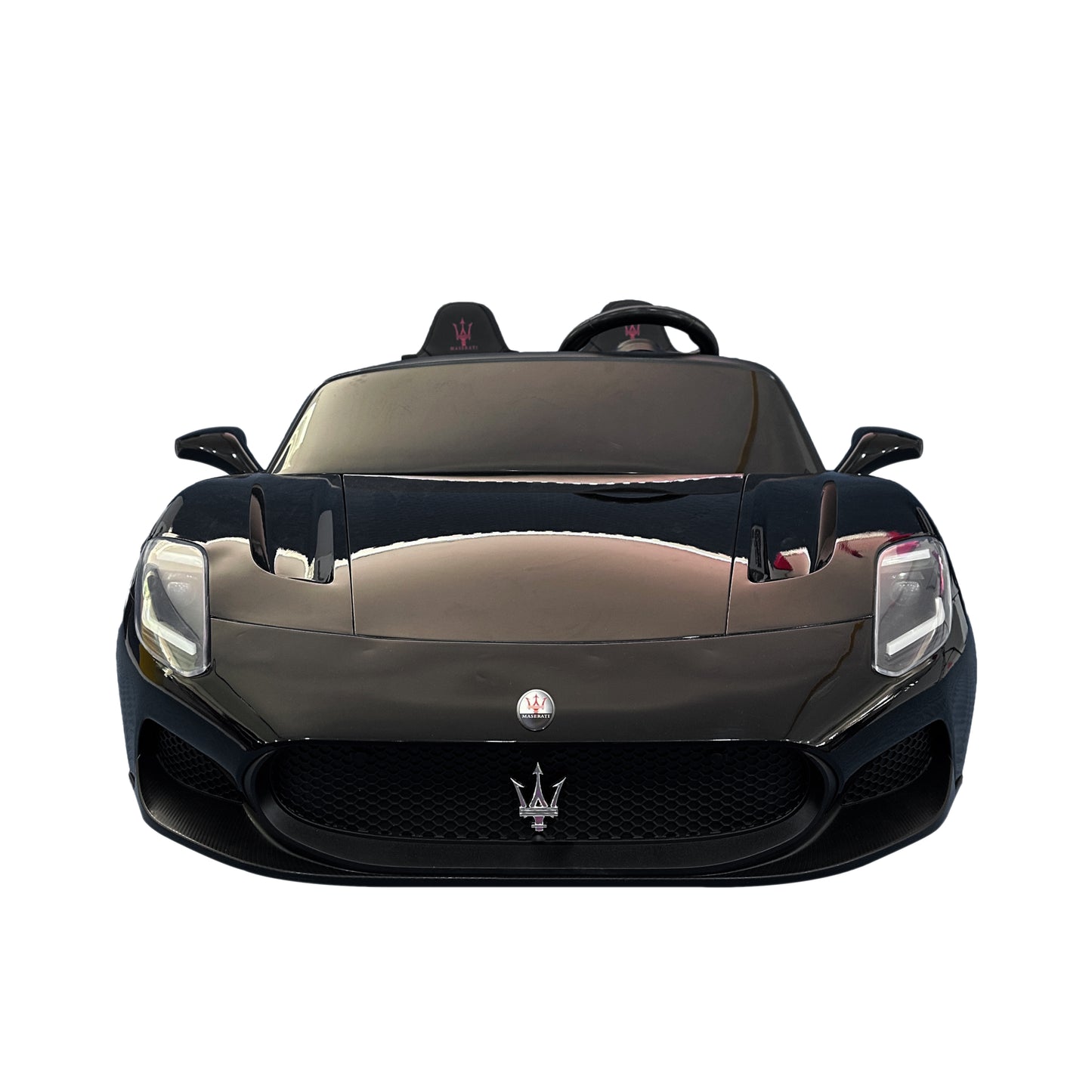 black maserati electric vehicle 2 seats