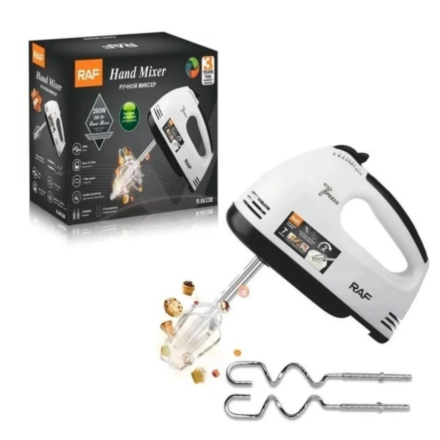 Raf -speed hand mixer 260 watts