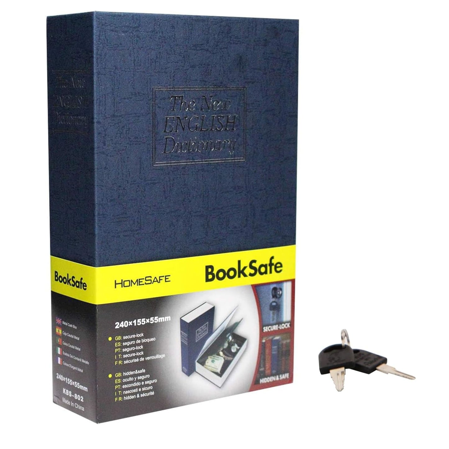 SEPOX® Ultimate Diversion Safe Book Box, Lock Box with Key 24cm