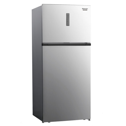 Sharp Double Door Refrigerator, 537 L,Inox Silver,  - 178 cm