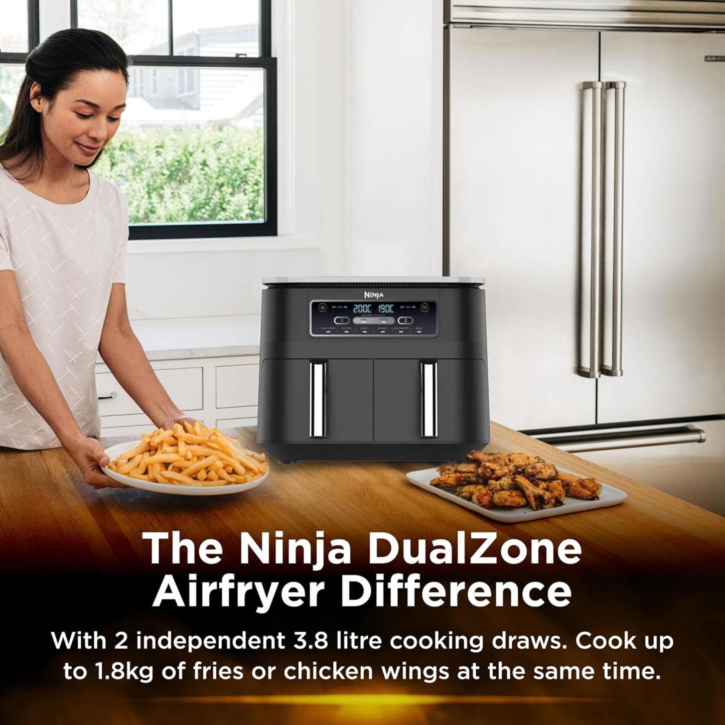 Ninja Dual Zone Air Fryer (Granite Grey)7.6L