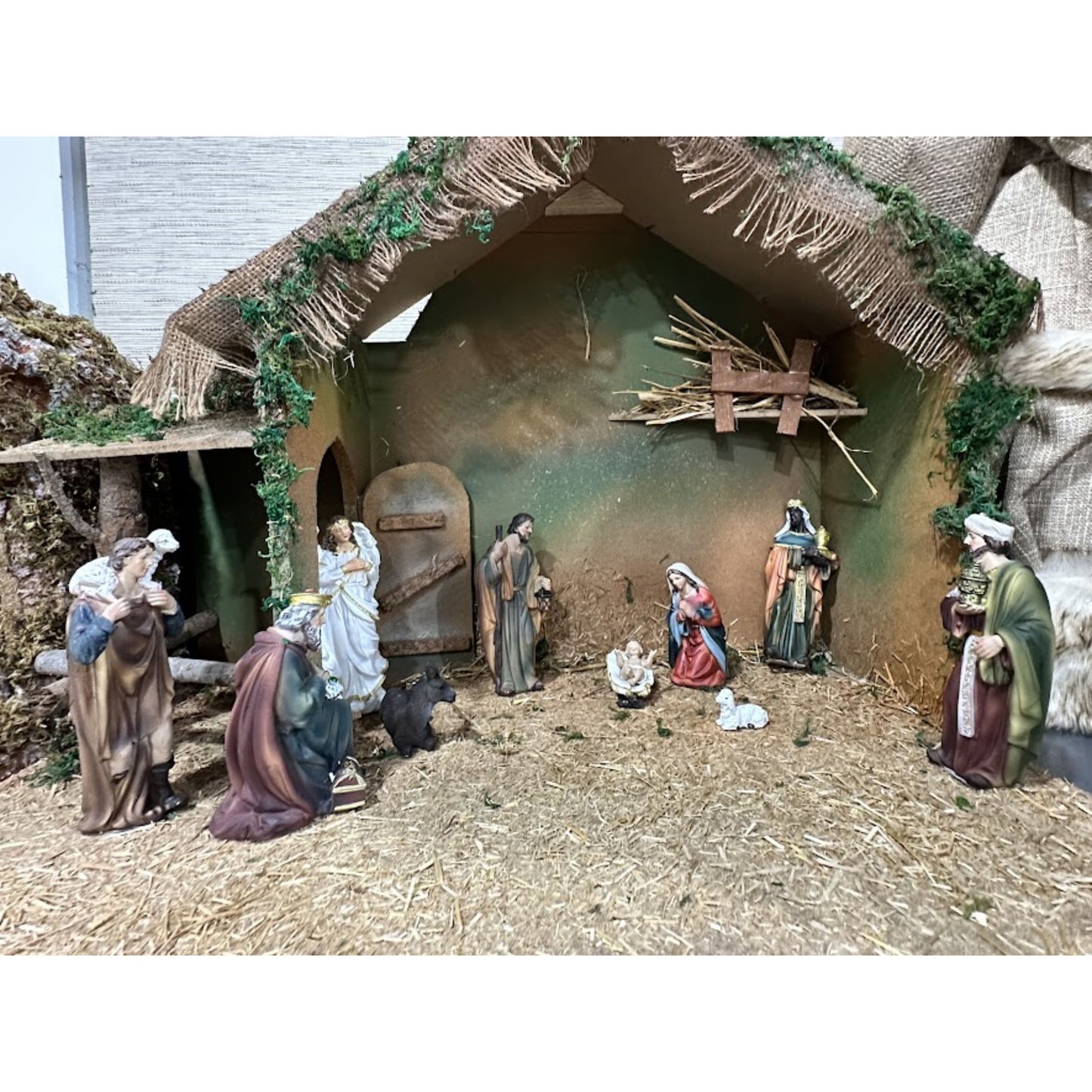 Nativity scene set status 15cm - colored