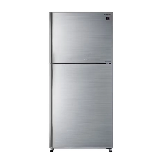 Sharp Double Door Refrigerator, ,Inox Silver,  - 178 cm