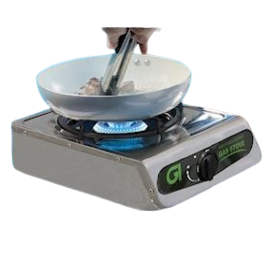 GI Gas Stove, Tempered Glass 1 Burner stainless Cooker
