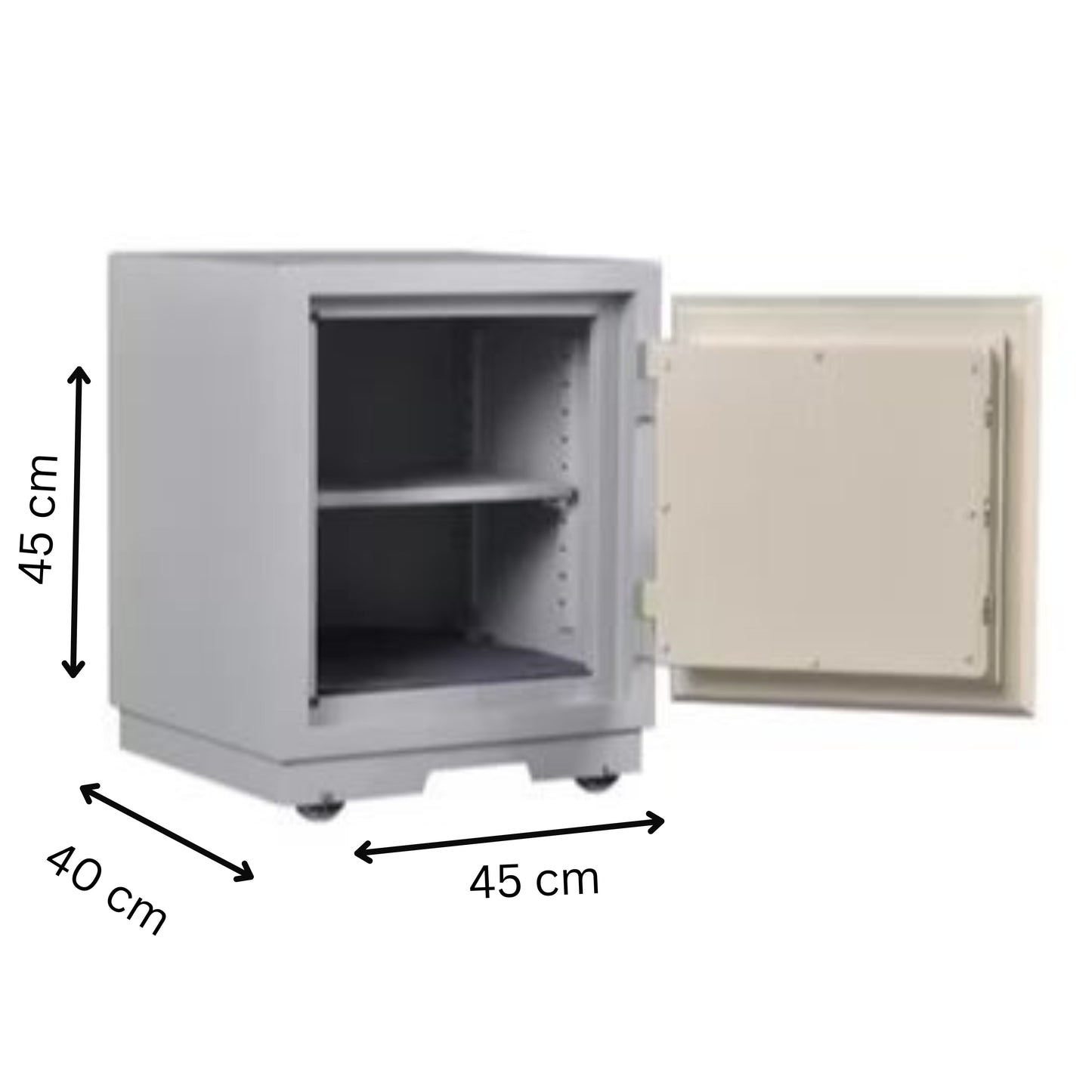 Gray 25 KG fire proof Safe with double keys - 40cm