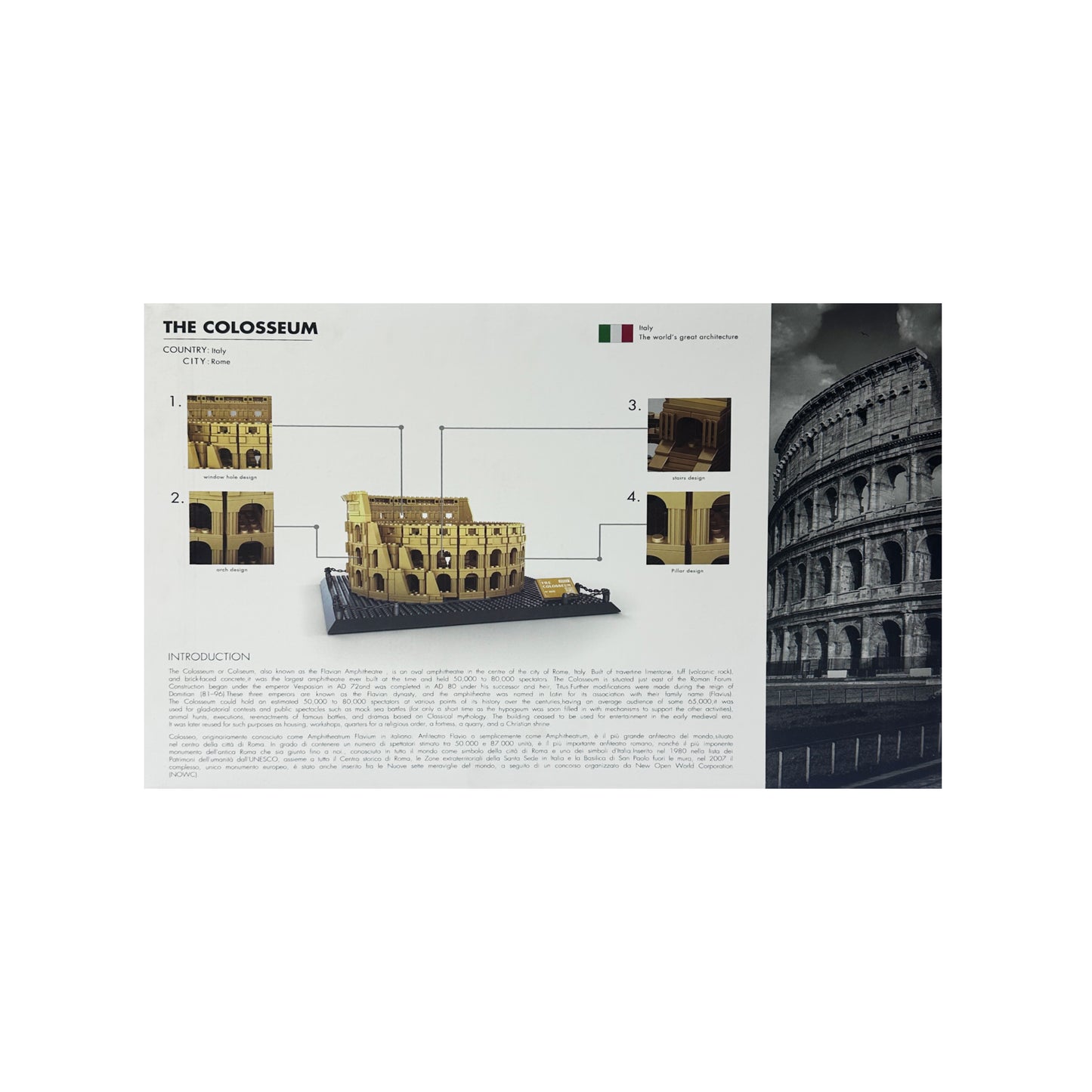 The Colosseum of Rome Building Blocks - 1756 Pcs