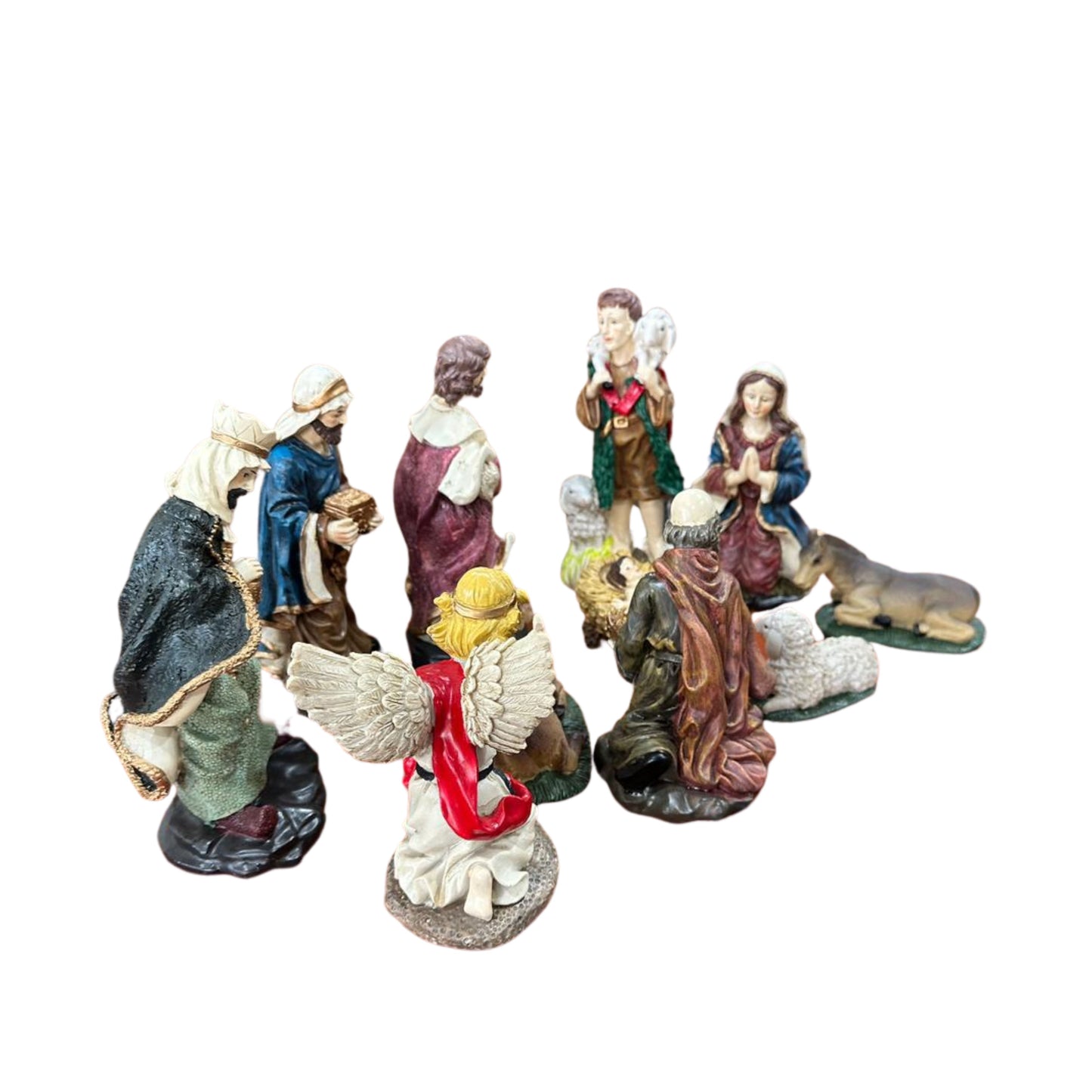 Nativity scene set status 25cm - colored
