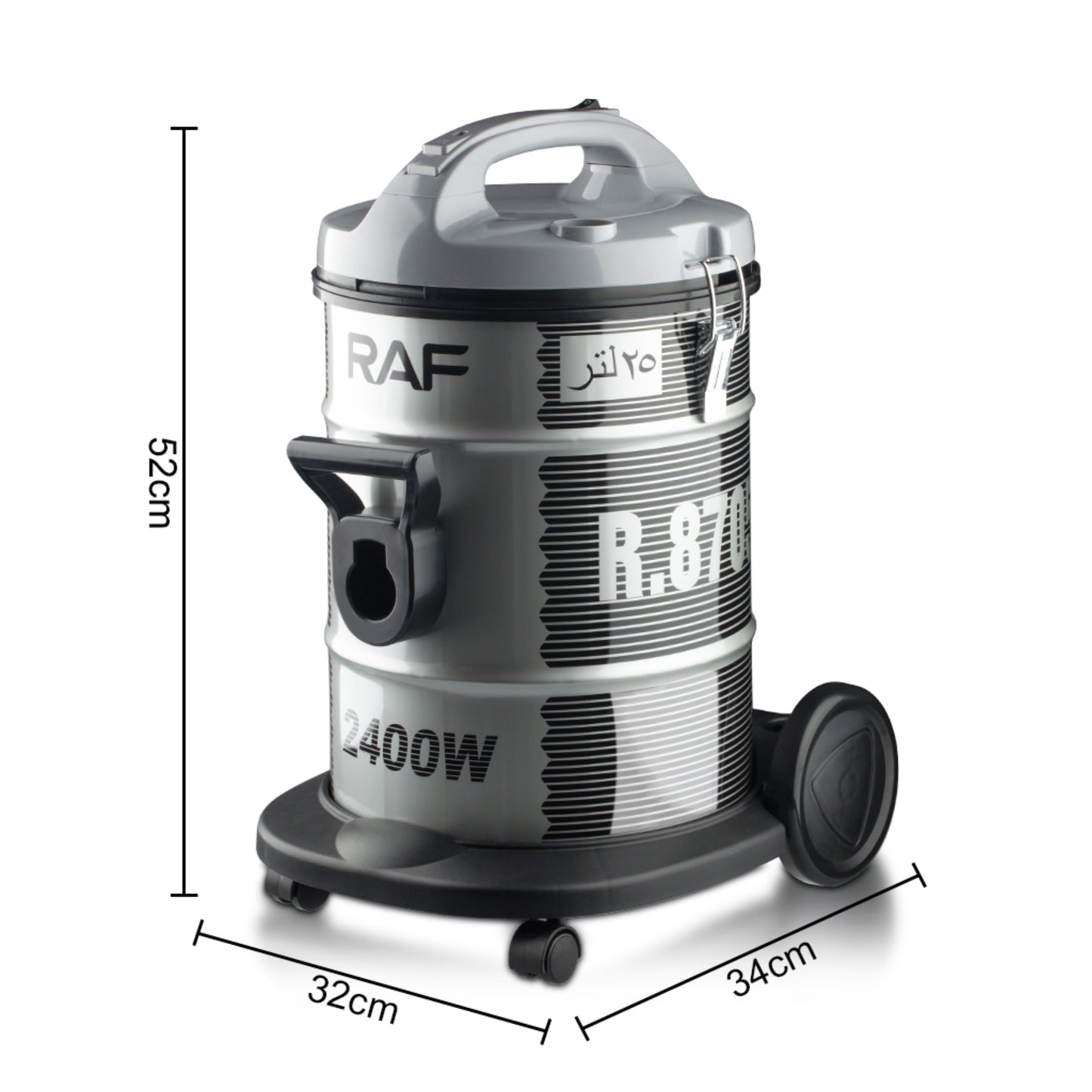 RAF Bagged Canister Vacuum Cleaner 25L 1400W