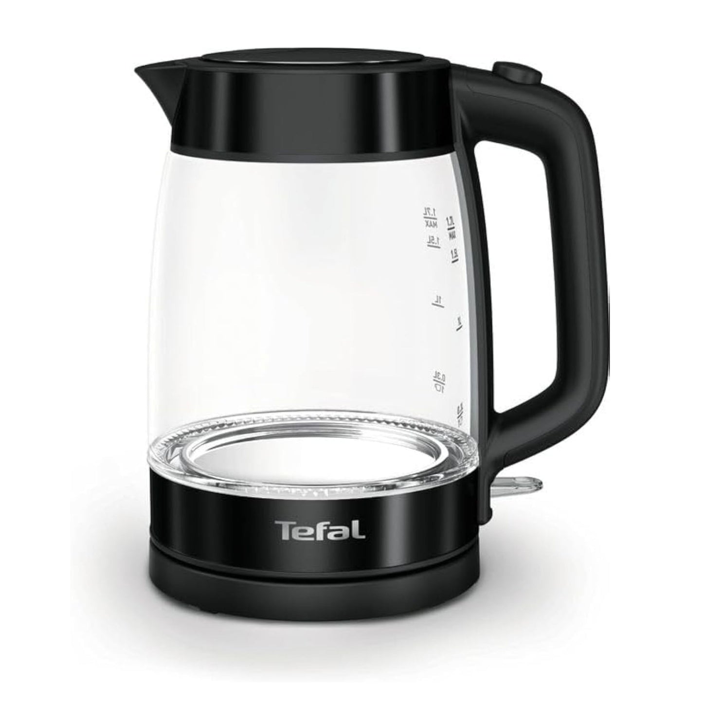 Tefal Electric Glass Kettle , with Auto Shut-Off  Removable Mesh Filter, fresh water boiled, 2200W, 1.7 Liters, Black
