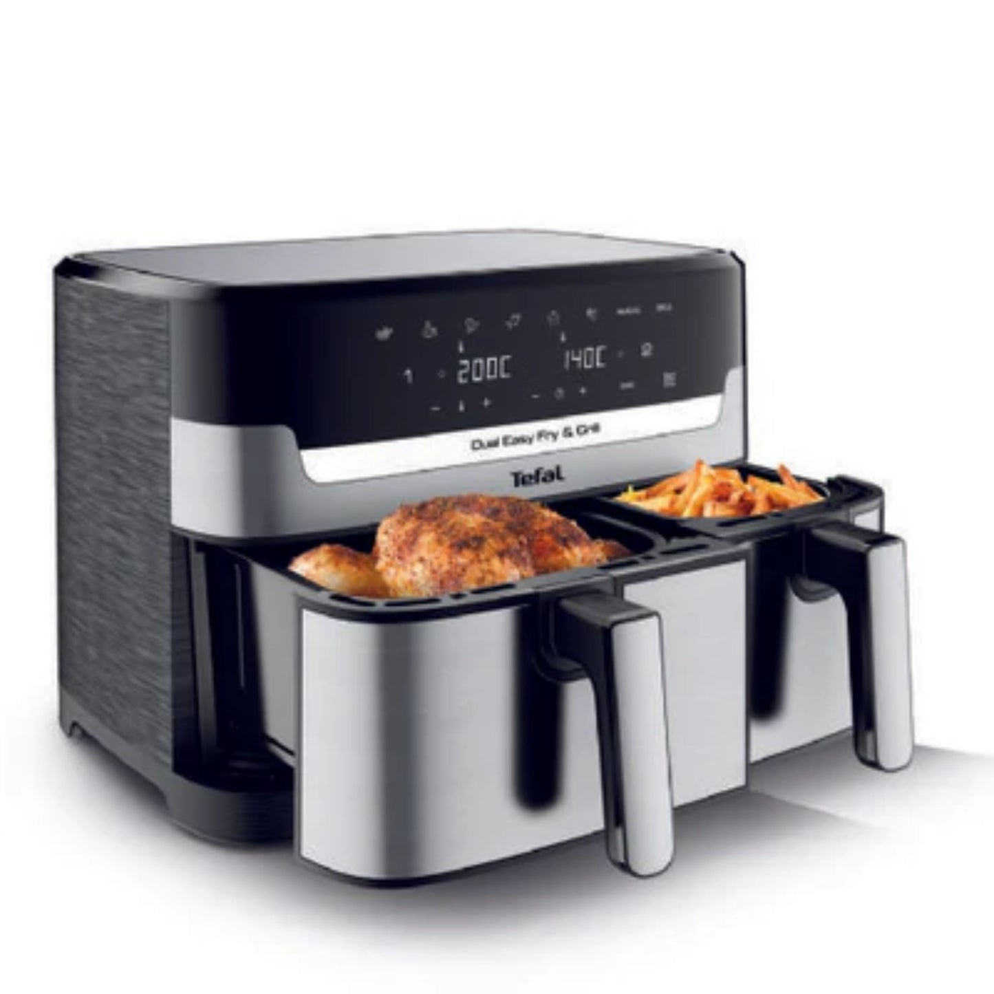 Tefal Easy Fry Dual Zone Air Fryer & Grill , 8.3L, Stainless Steel |