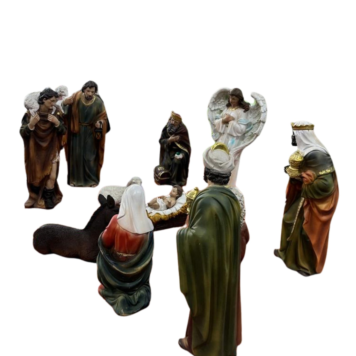 Nativity scene set status 30cm - colored