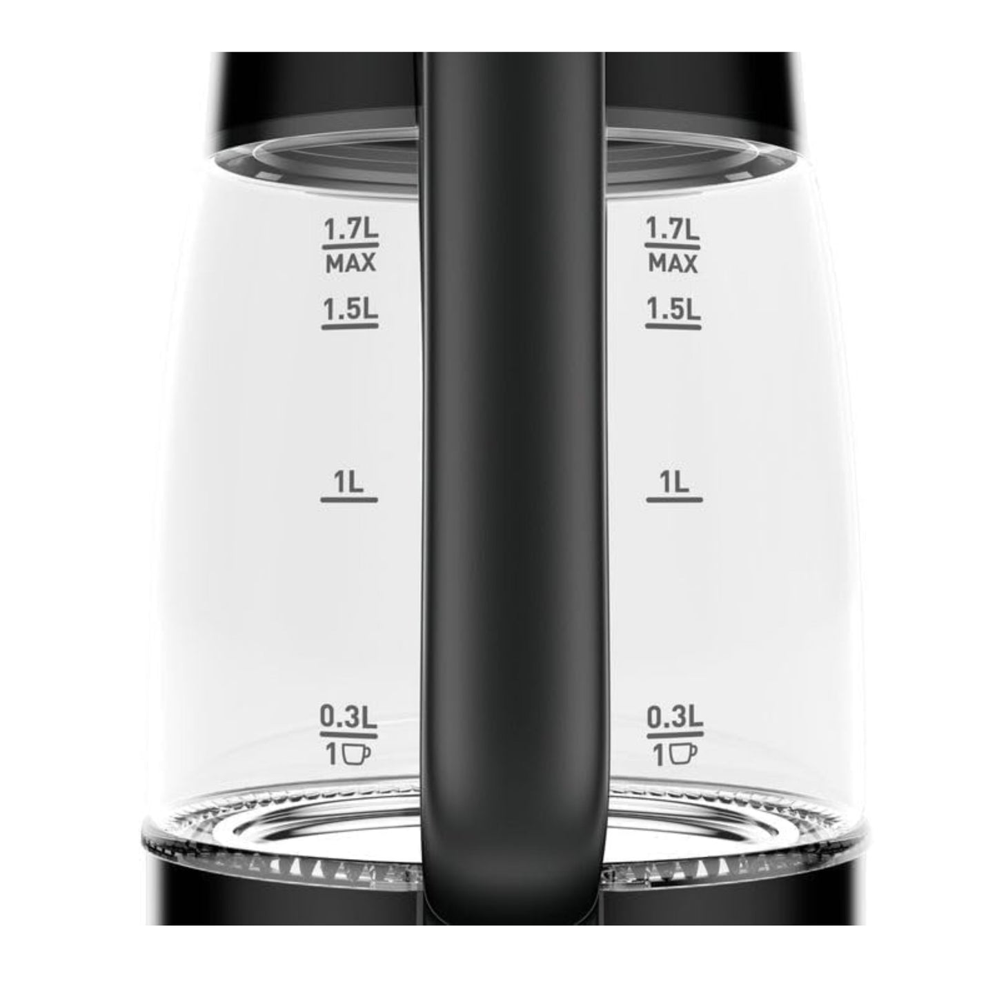 Tefal Electric Glass Kettle , with Auto Shut-Off  Removable Mesh Filter, fresh water boiled, 2200W, 1.7 Liters, Black