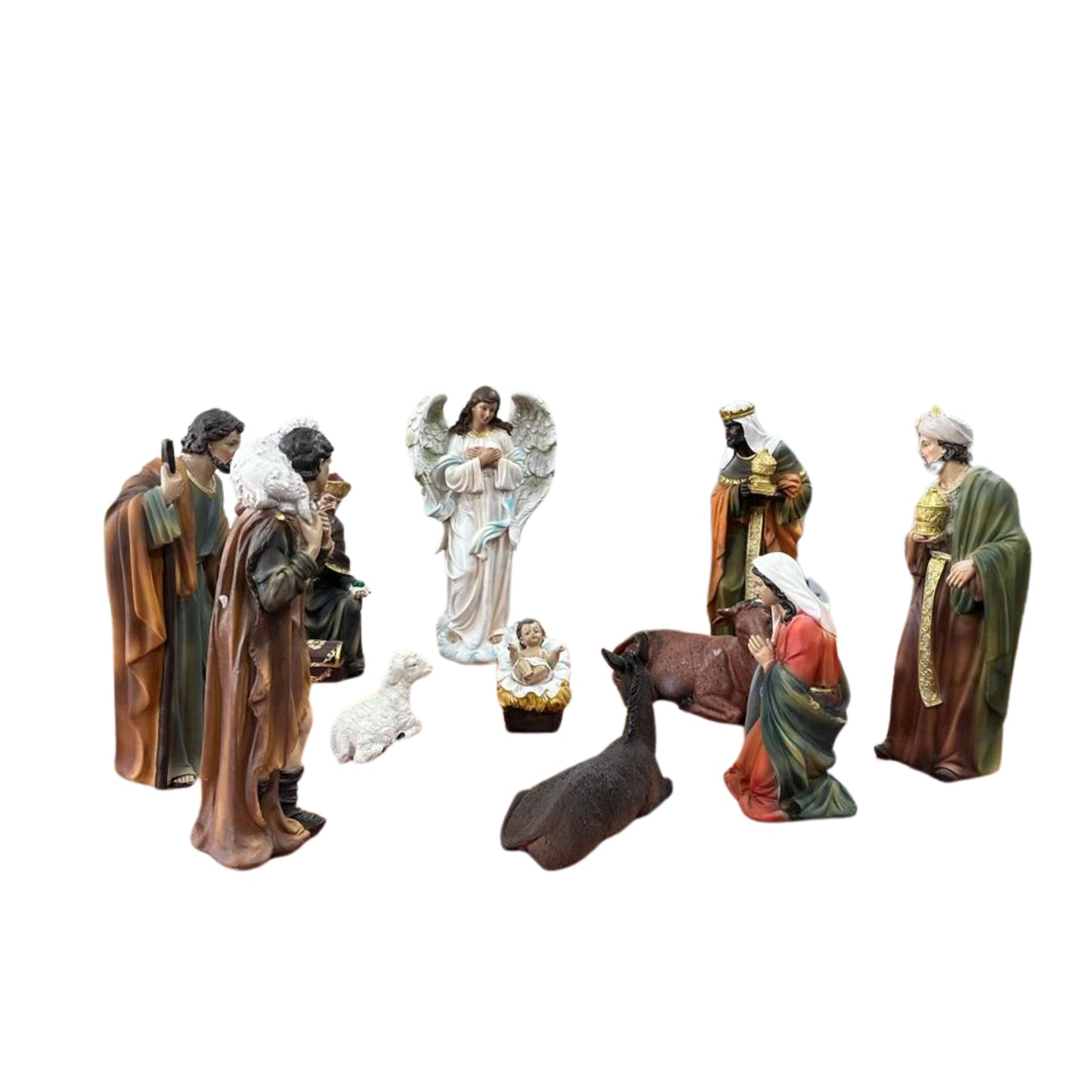 Nativity scene set status 30cm - colored