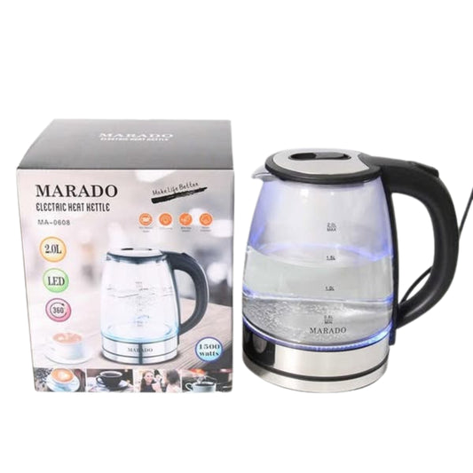 Marado electric kettle with a 2.0L capacity and LED illumination