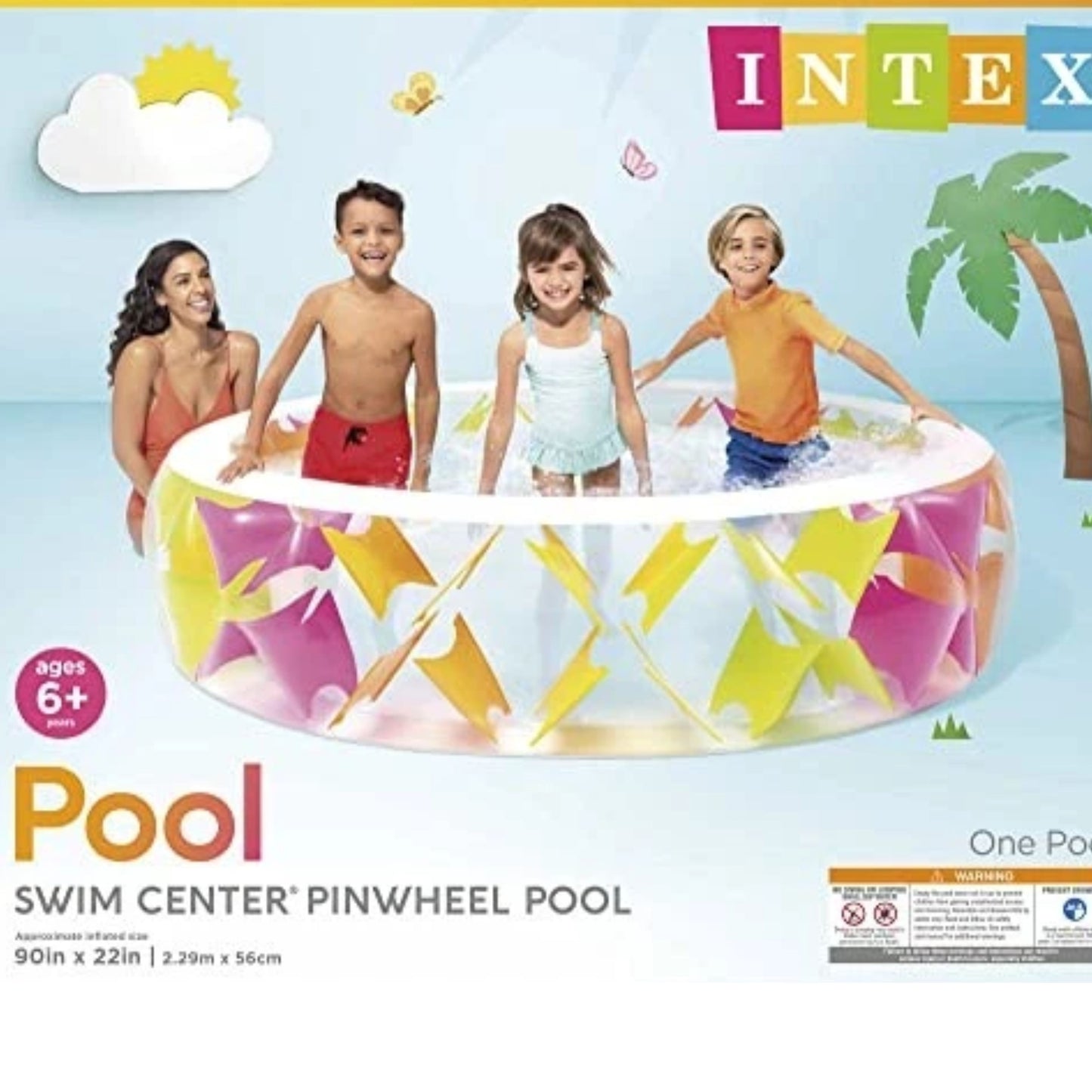 INTEX Swim Center Pinwheel Inflatable Pool 2.29m x 56cm