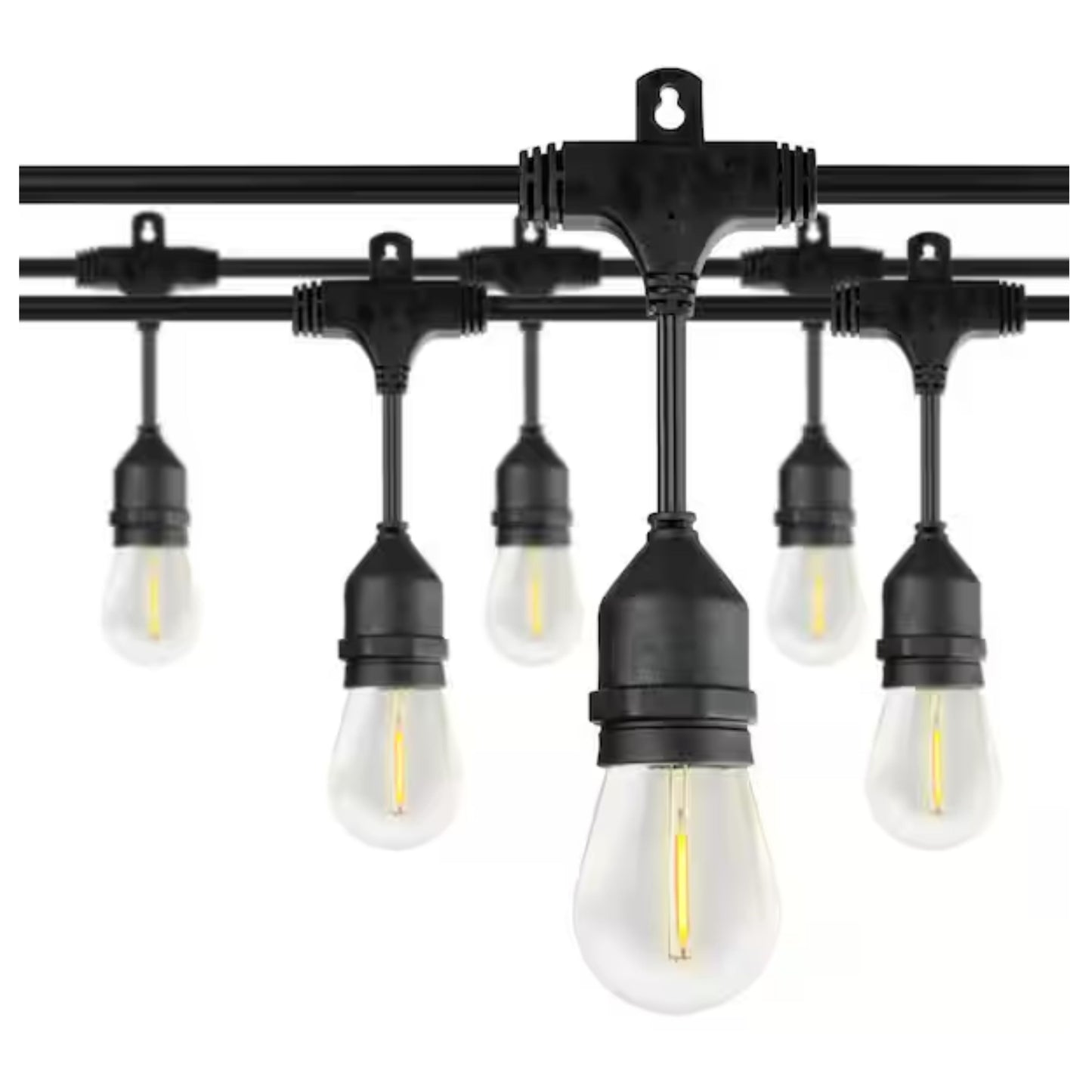 Led lighting set with plug yellow -  5m 10 lamps