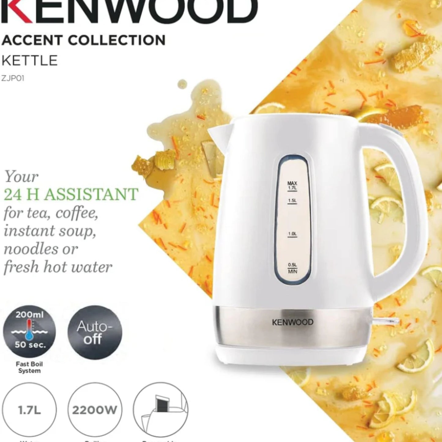 KENWOOD Kettle White 2200W