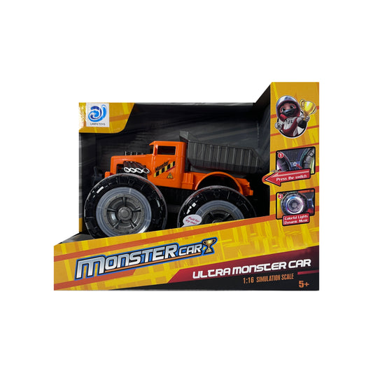 Free Wheel Big Construction Plastic Truck Toy with Light & Music