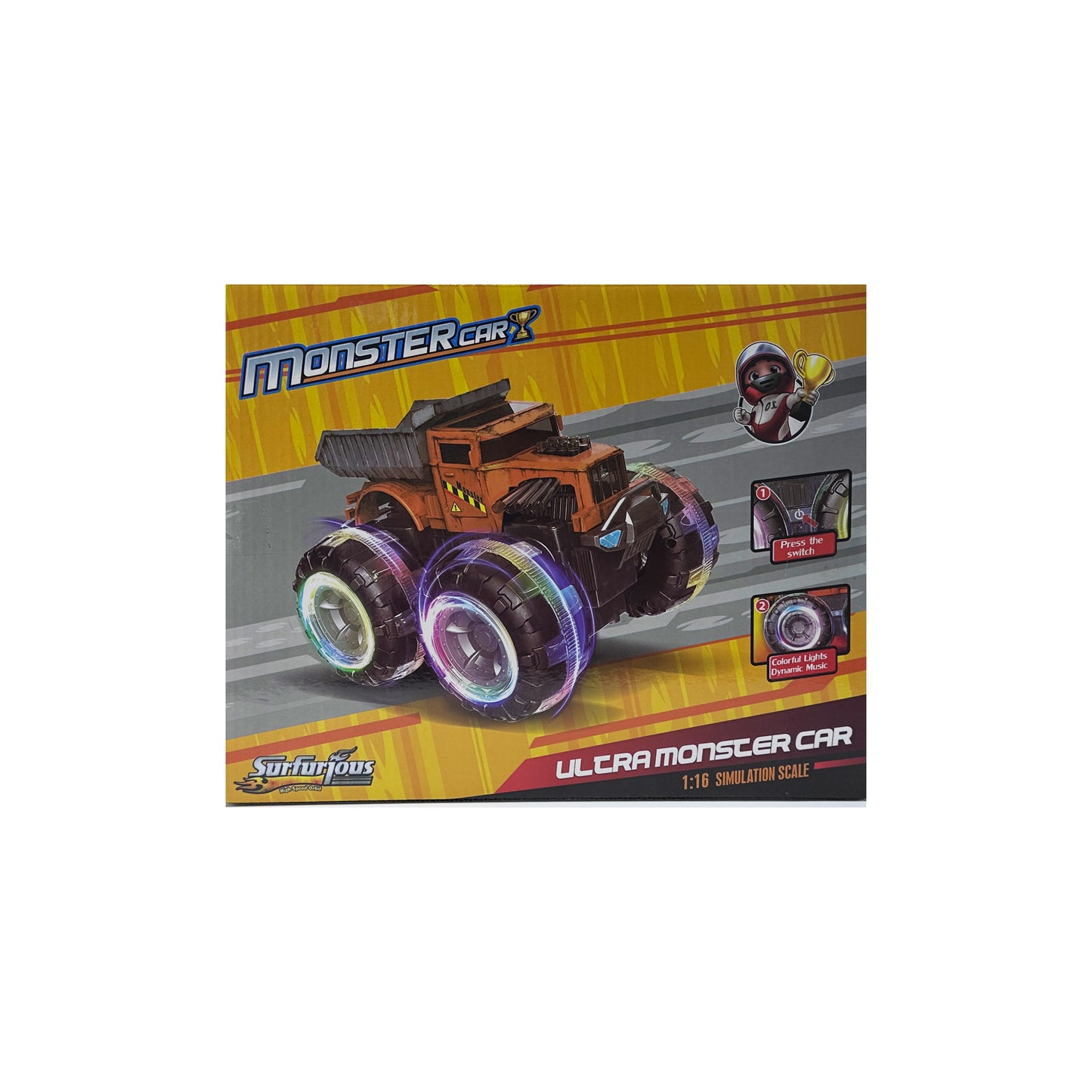 Off road vehicle colorful wheel bone vibrator racing transport vehicle