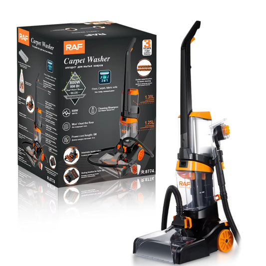 RAF New  3 in 1 Lightweight Wet Carpet Washer Vacuum Cleaner Pet Car Compact Carpet Cleaner Dry and Wet Dual-Use