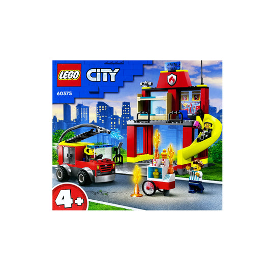 Lego Fire Station and Fire Truck 153 pc