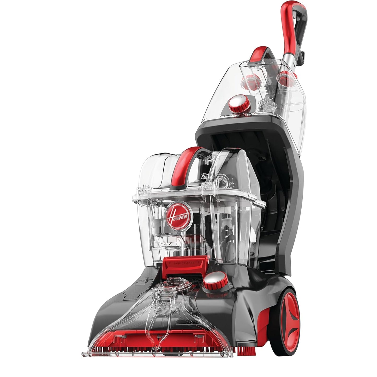 Hoover Carpet & Floor Cleaner Power Scrub Elite with Quick dry and Spin Scrub technology 1200W (Black & Red)