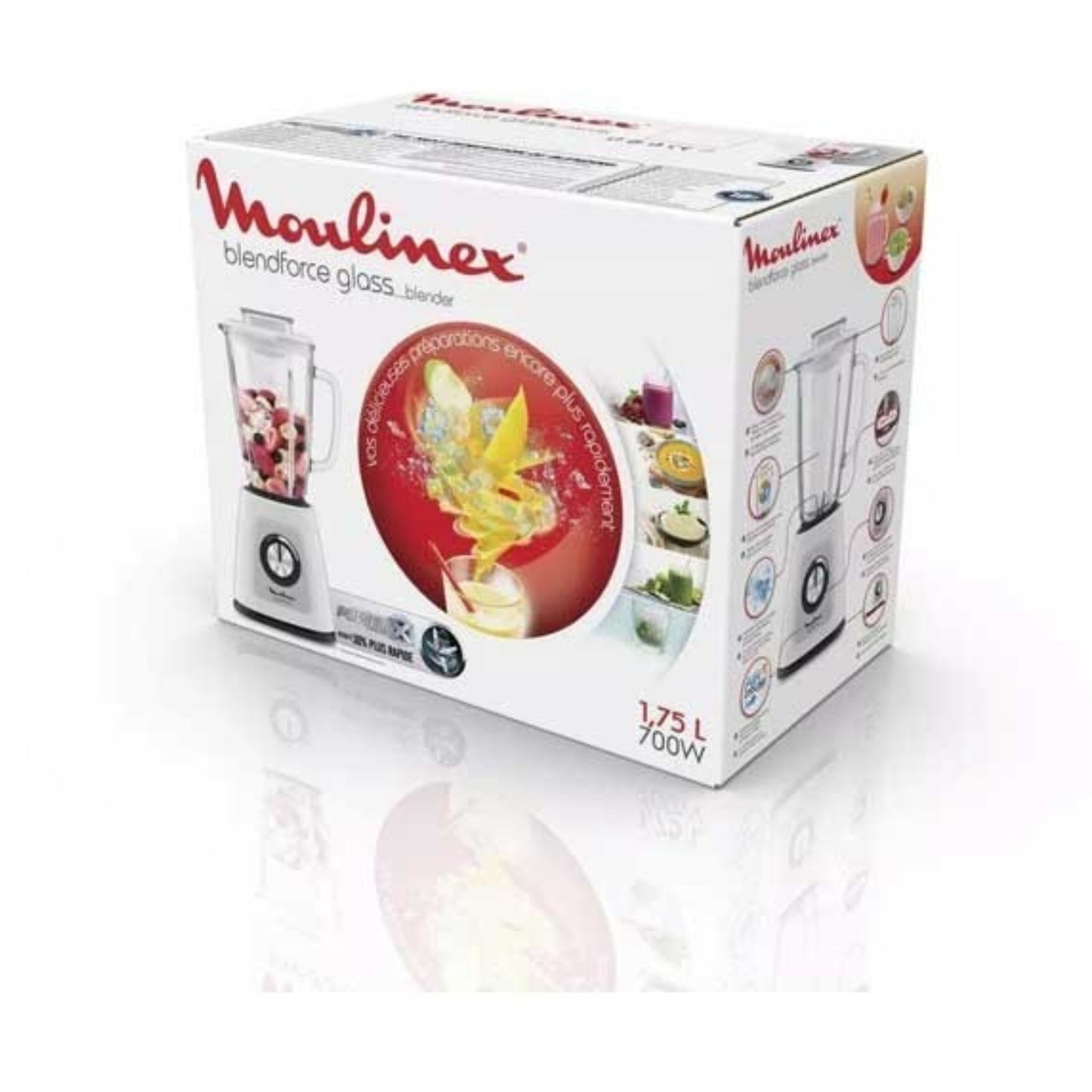 Moulinex  Glass JUG Blender 700W 2 Attachments