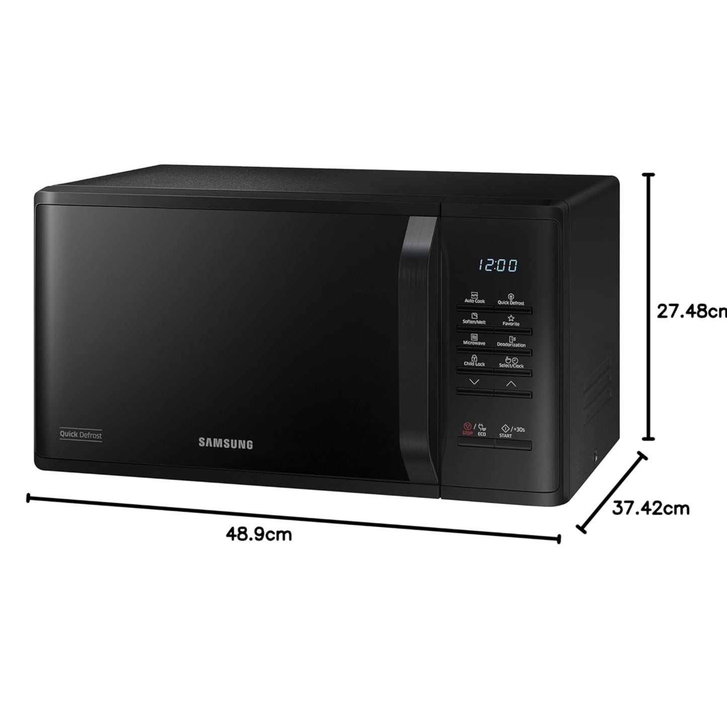 Samsung Solo Microwave, 23 Litre, Black