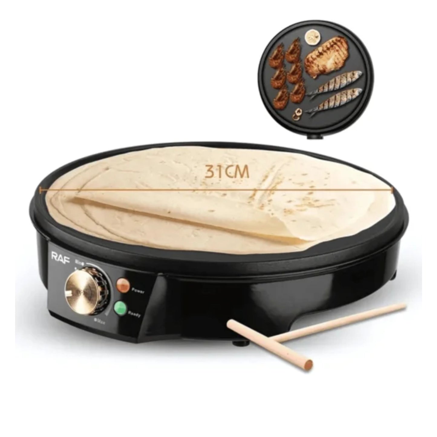 RAF Plate Crepe Maker 12000W - 31 cm