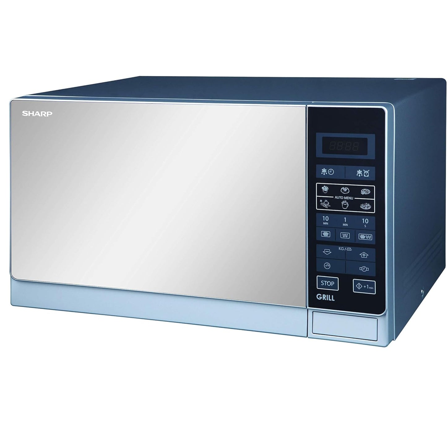 Sharp 900-Watt Microwave Oven with Grill, , 25-Liter, Silver