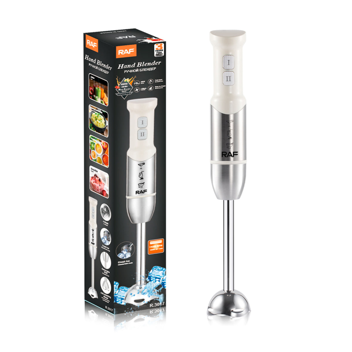 RAF R.3017 Hot Sales High Quality Hand Blender Kitchen Appliances Mixer Juicer and Electric Hand Blender