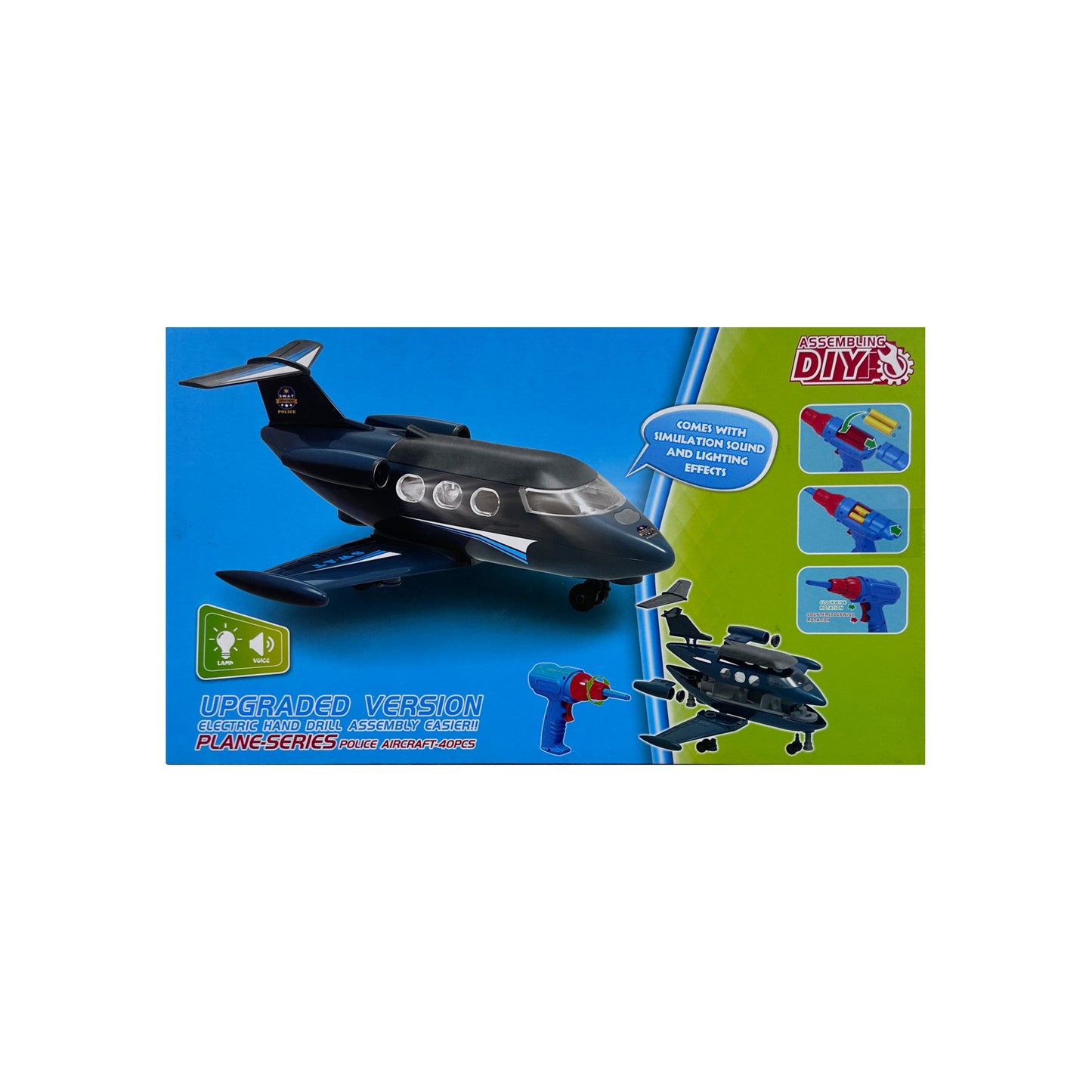 Planes Series white Private Aircraft 40pcs With Sound and lighting