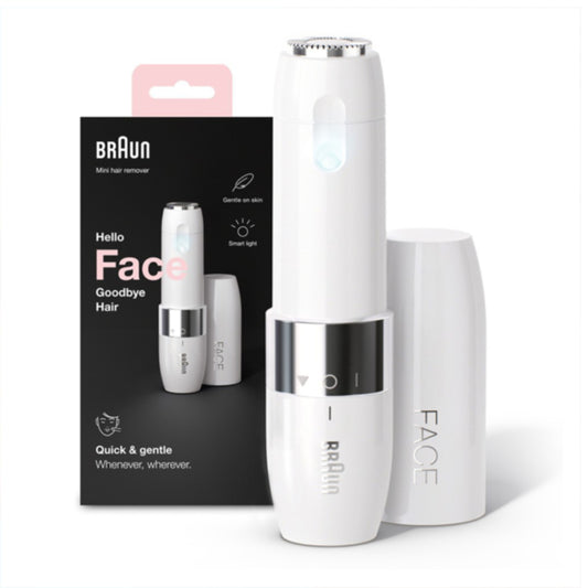 Face Mini hair remover  with Smartlight, white