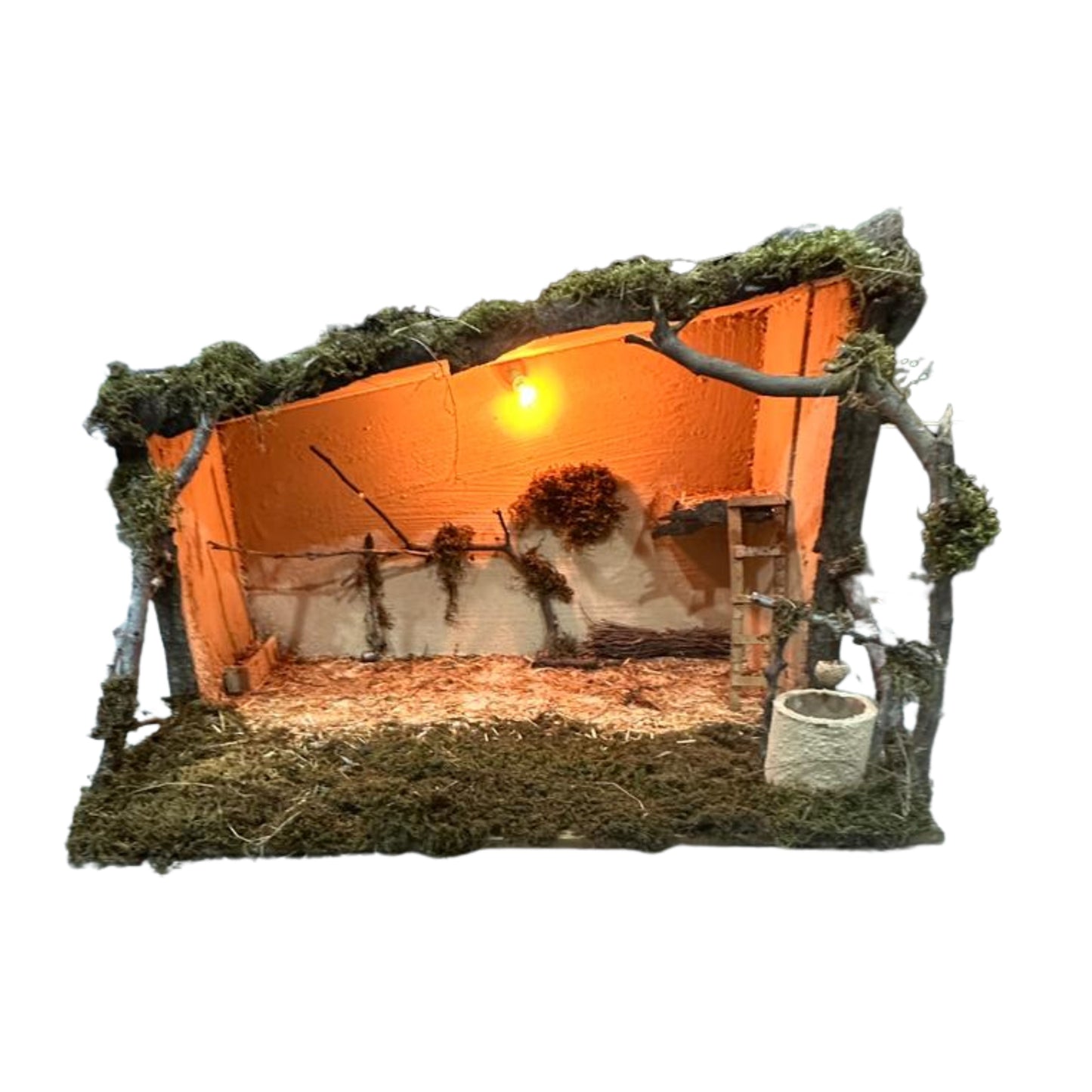 Christmas nativity House  with built in light 60cm