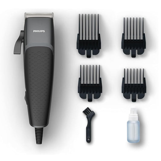PHILIPS Hairclipper Series 3000 Home Clipper Copper Motor Coil, Durable, Steel Blades, 2.4M Cord, 4 Click-On Combs,