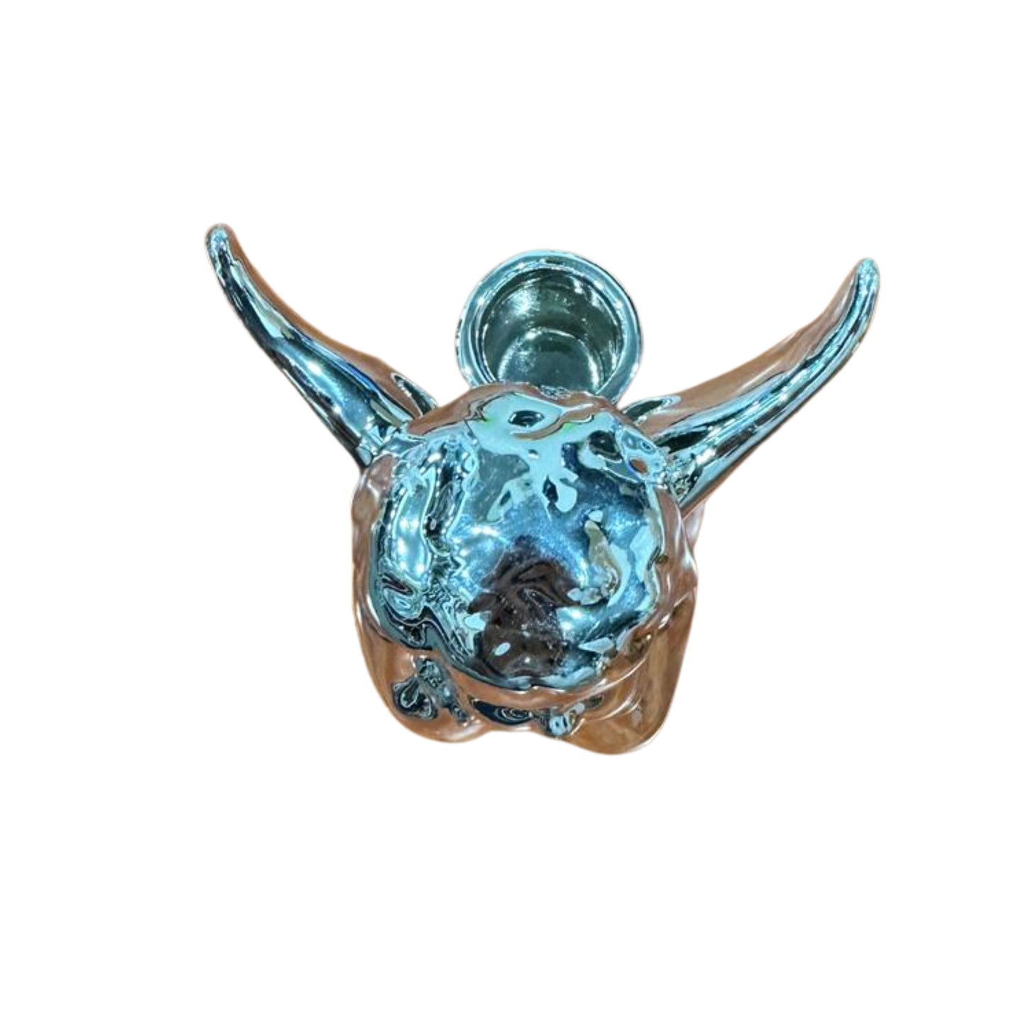Candleholder porcelain silver - 10cm