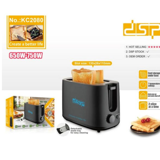DSP , 750W 2-Slice Sandwich Toaster