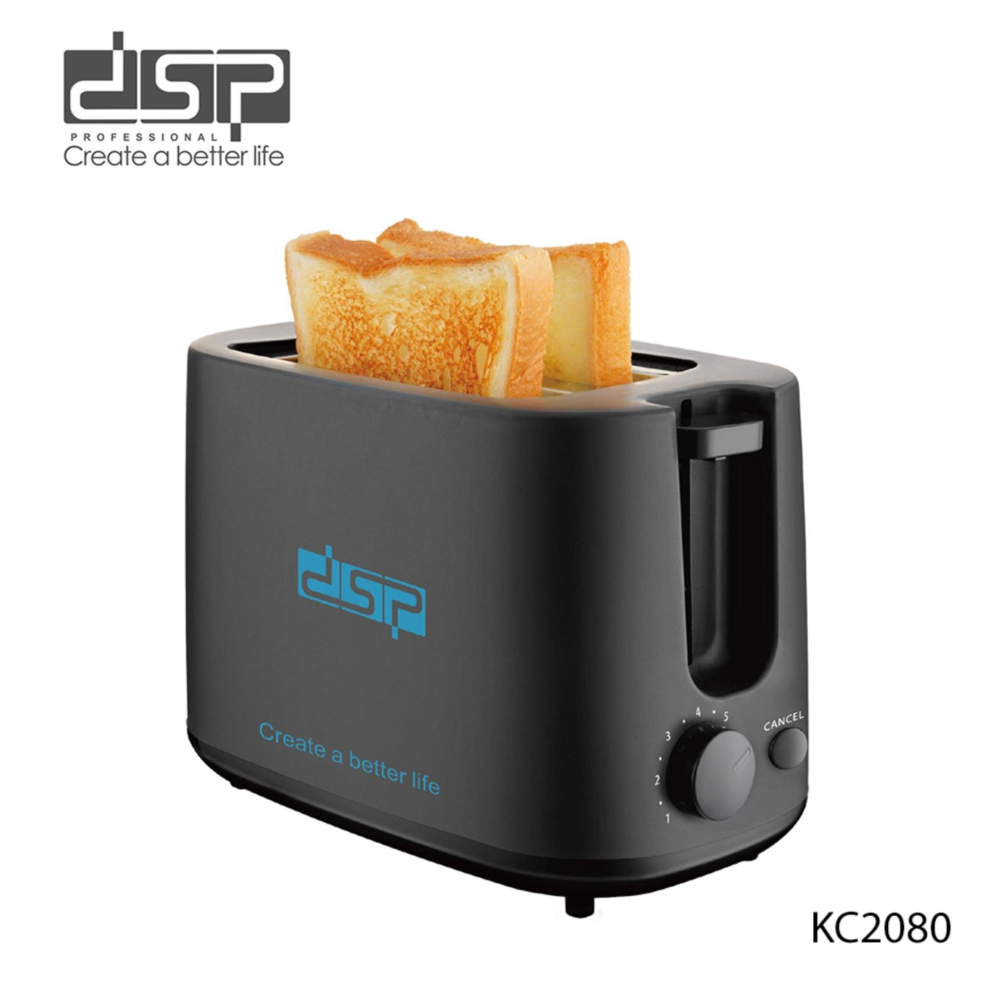 DSP , 750W 2-Slice Sandwich Toaster