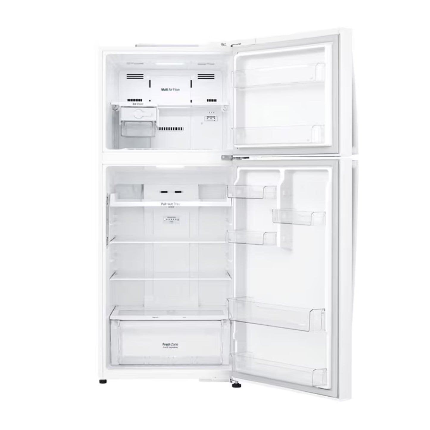 LG Top Mount Refrigerator, Smart Inverter, 438L ,White - 178cm