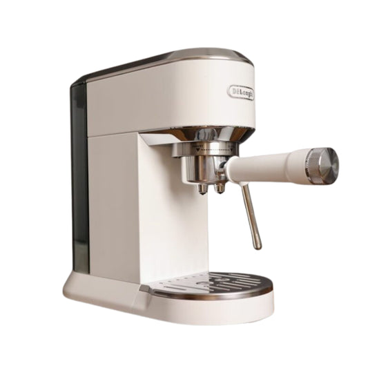 De'Longhi Dedica Duo, Traditional Barista Pump Machine, Espresso And Cold Brew, Manual Coffee Machine With My LatteArt Steam Wand, 15cm Wide, 2 Espresso, Touch Display, Mug up to 13cm, Metal