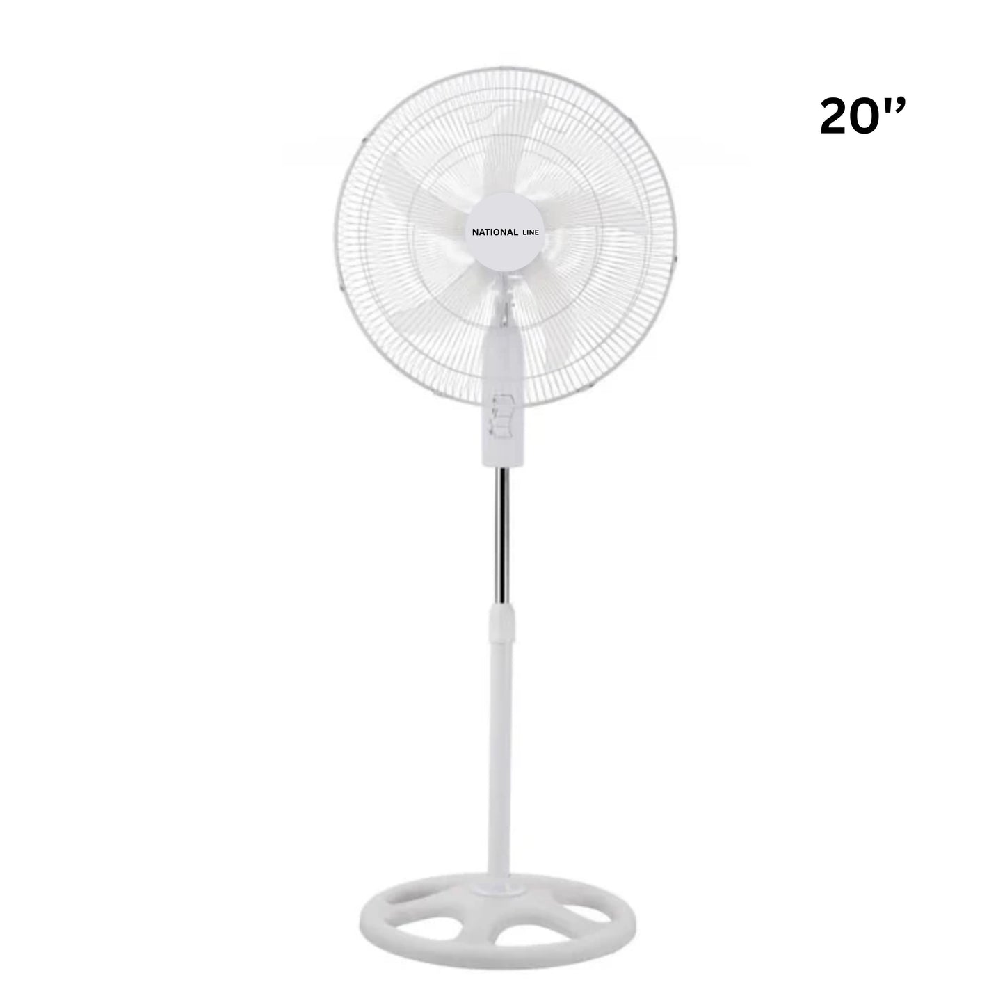 National line  20'' stand fan 3 speeds control 70W