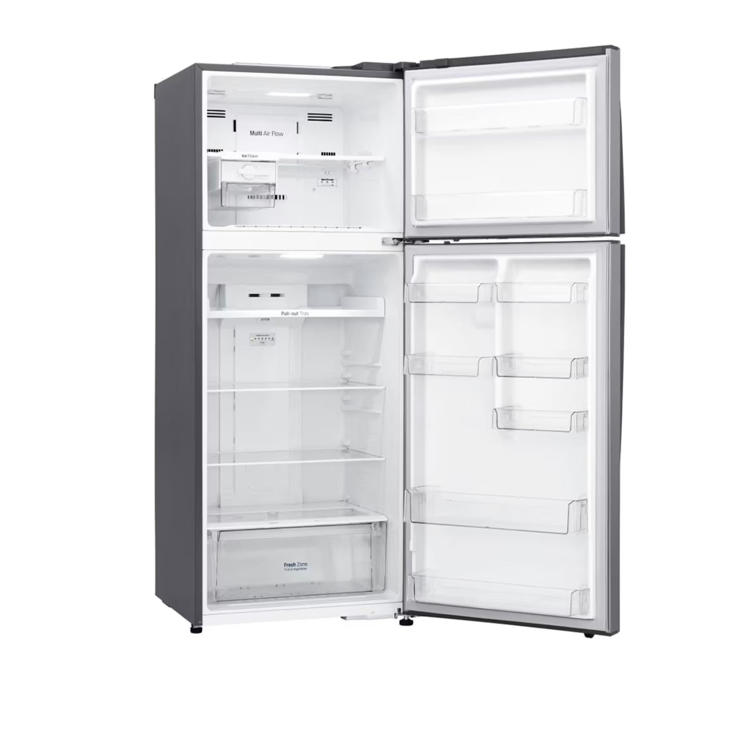 LG Top Mount Refrigerator, Smart Inverter, 438L ,Silver - 178cm