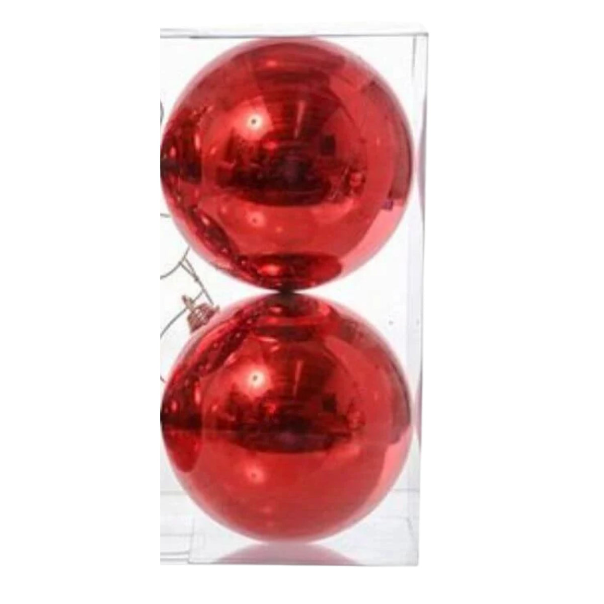 Baubles Assorted Mix Red x2 - 15cm